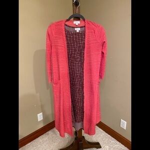 𝅺lula Roe dress and cardigan